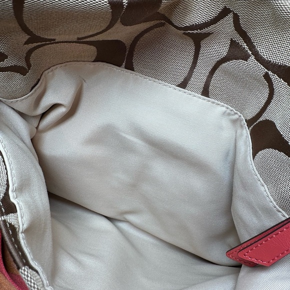 Stylish Pink and Brown Coach bag - Picture 6 of 14